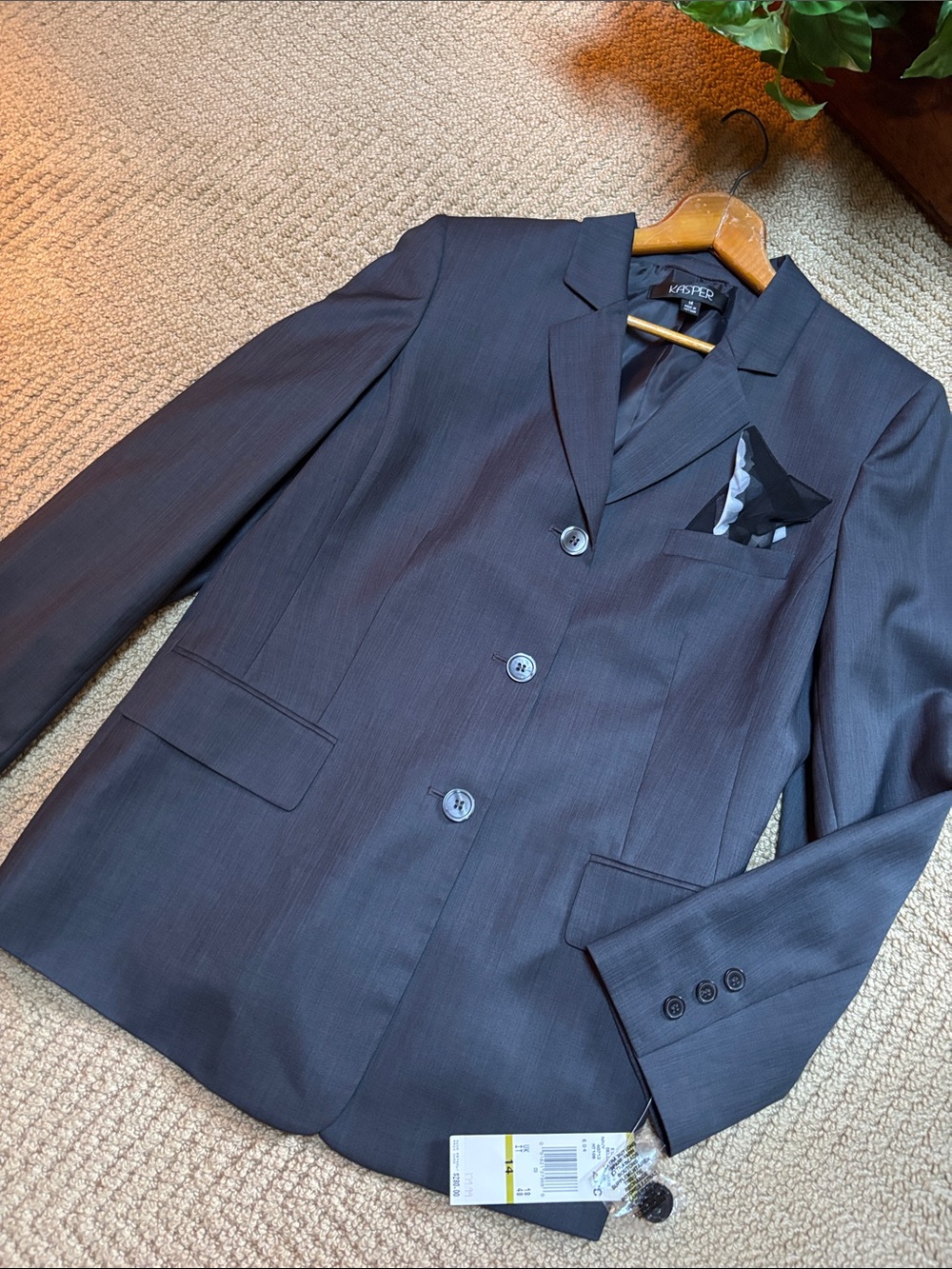 Kasper Women's navy business pantsuit